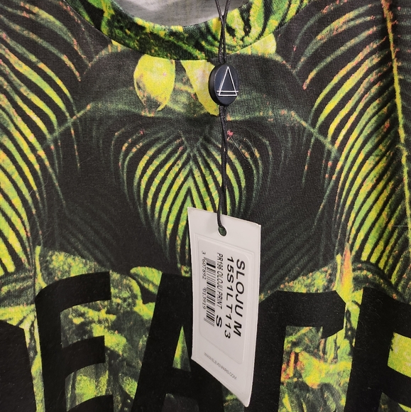 Eleven Paris PEACE Allover Jungle Print Graphic Tee NWT Size S - Picture 5 of 6